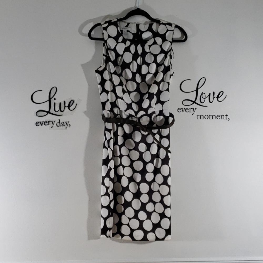 Dress barn polka dot dress and belt - 184